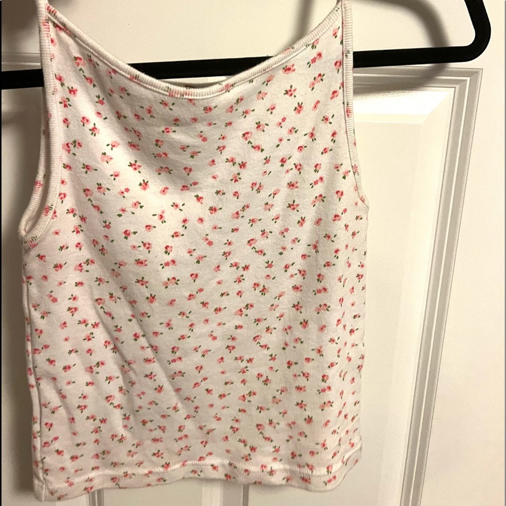 This is a floral tank top